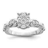 14K White Gold Lab Grown Diamond VS/SI+ G+ Cluster Ring